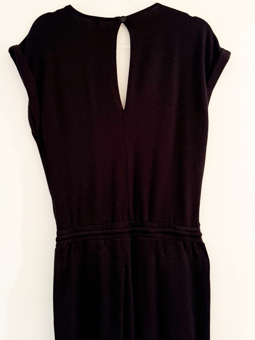 Monrow Black Crossover V-Neck Drawstring Jumpsuit - Picture 9 of 13